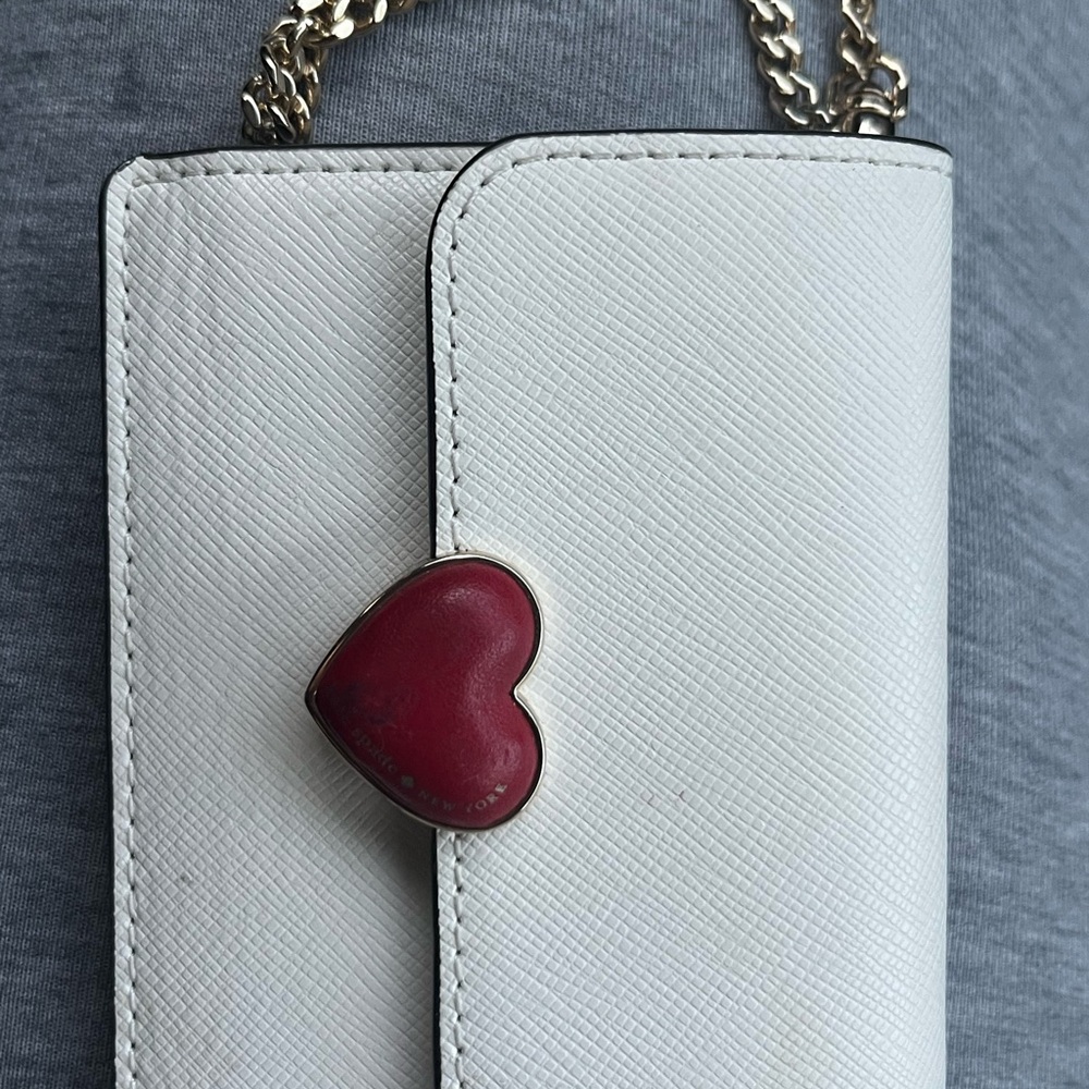 Kate Spade White Leather Card Holder